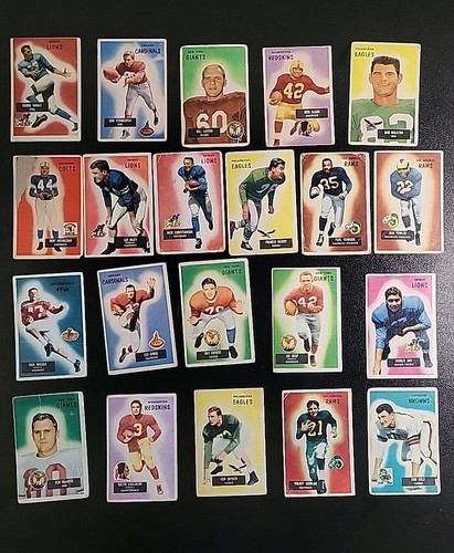 1955 bowman football cards - football,