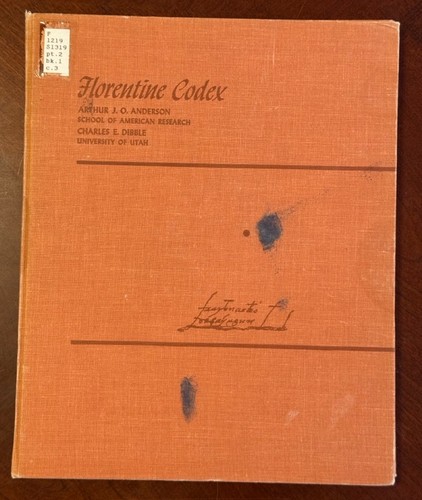 Florentine codex book vtg - florentine, hc